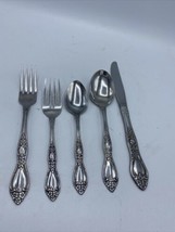  Oneida Ltd Deluxe Silver 5 Piece Place Setting Huntington Stainless Wm A Rogers - $24.74