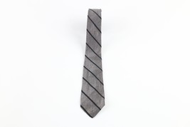 Vintage 40s 50s Rockabilly Hand Made Silk Striped Skinny Neck Tie Dress Tie USA - £23.45 GBP