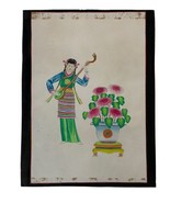 Tibetan Tibet Art Female Musician Folk Art Musician Drawing Colored Asia... - £47.13 GBP