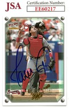 Javy Lopez signed 1998 Pacific Invincible Baseball On Card Auto #121- JSA #EE602 - £18.81 GBP