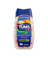 Tums Extra Strength Heartburn Relief Chewable Antacid Tablets Fruit 96 C... - $10.86 CAD