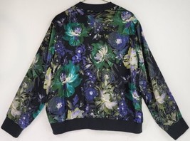 Drapers &amp; Damons Petites Jacket Womens Large Black Floral Grannycore Bomber - £27.68 GBP