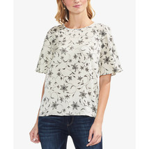 NWT Women Size Small Nordstrom Vince Camuto Floral Faux Stitch Ruffle Sleeve Top - £23.11 GBP