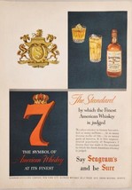 1955 Print Ad Seagram&#39;s Seven 7 Crown Blended Whiskey New York City - £13.36 GBP