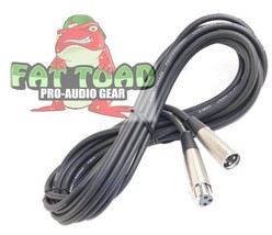 XLR Microphone Cable by FAT TOAD - 20ft Professional Pro Audio Mic Cord Extensio - £7.95 GBP+