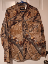 Outfitters Ridge Shirt Mens XL Brown Hunting Fusion 3D Camo Button Up Outdoors - £13.68 GBP