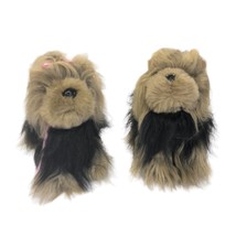 2 Realistic Yorkshire Terrier Puppy Dog Plush Stuffed Animal 9 Inch Long... - £13.59 GBP