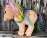 VTG Hasbro Softies My Little Pony MLP Parasol Rainbow Hair Plush Stuffed... - $14.50