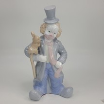 Ceramic Clown Figurine with Cane and Bunny 9 inches tall  UGHHD - $6.00