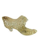 Fenton Art Glass Shoe Figurine Secret Slipper Boot cat Clear Opalescent ... - £23.70 GBP