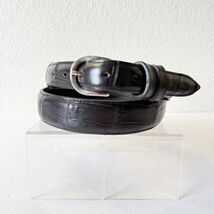 Rod Patrick Mens Western Belt Black Genuine Caiman Leather Size 40 - $183.15