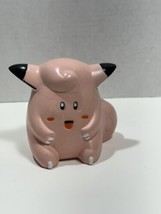 Pokemon CLEFAIRY Pink Pocket Monster Cute 4&quot; Figure Plastic Coin Bank RARE - £22.35 GBP