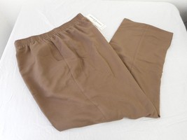 Women&#39;s Alfred Dunner Pull On Pants Brown Size 18 Reg  Coconut  NEW - £21.09 GBP