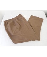 Women&#39;s Alfred Dunner Pull On Pants Brown Size 18 Reg  Coconut  NEW - $29.02