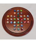 Vintage Marble Solitaire Board Game with 33 Vintage Glass Machine Made M... - £31.27 GBP