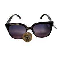 Square Tortoise Ophelia Roe Sunglasses 2370 PNK-91 Browns Gray Frame 100% UVA - £14.62 GBP
