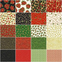 Fat Quarter Bundle Holiday Charms Holiday Colorstory 20 Cotton Precuts M210.01 - £63.72 GBP