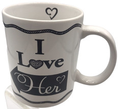 "I Love Her" Coffee Mug by Ganz Arrow Design 12 oz. White/Black - $10.67
