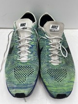 Nike Flyknit Racer Tranquil Mens Size 11 Shoes Teal Blue Running Sneakers - $59.39