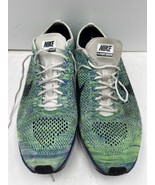 Nike Flyknit Racer Tranquil Mens Size 11 Shoes Teal Blue Running Sneakers - $59.39