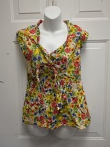 Cato sleeveless floral blouse sz medium - £7.75 GBP
