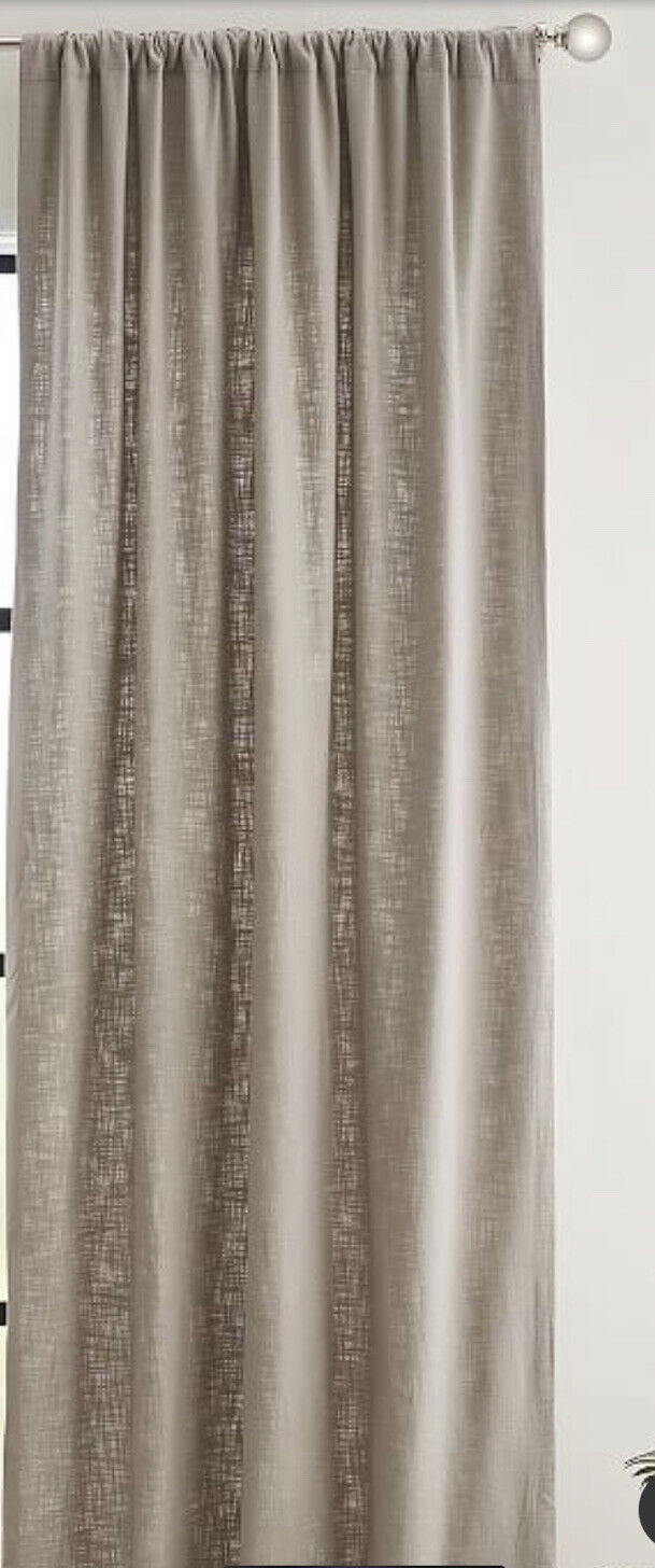 Primary image for Pottery Barn 3-in-1 pole top textured 50”x84” beige blackout curtain NWT SF11