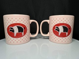 2 Vintage Pig Coffee Cups / Mugs: Made in England - £23.99 GBP