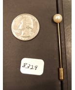 Vintage Faux Pearl Gold Tone Stick Pin - £8.63 GBP
