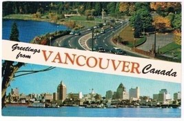 Vancouver British Columbia Postcard Greetings Dual View - £2.36 GBP