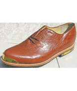  Men Siena Brown Crocodile Leather Gold Toe Golf Shoes By Vecci - $241.11 CAD