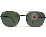 Ray-Ban Sunglasses RB4280 601/9A Black Gray Square Frames with Green P3 ... - £104.45 GBP
