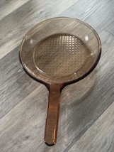 Corning Ware VISION Amber Brown Glass Waffle Bottom Frying Pan Skillet 1... - $19.75