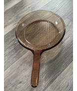 Corning Ware VISION Amber Brown Glass Waffle Bottom Frying Pan Skillet 1... - £15.53 GBP