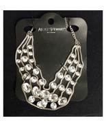 Glamorous Ashley Stewart Silver Tone Faux Diamond Rhinestone Necklace - $16.83