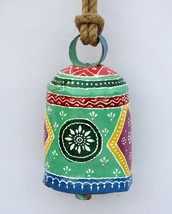 Vintage Swiss Cow Bell Metal Decorative Emboss Hand Painted Farm Animal BELL525 - £53.59 GBP