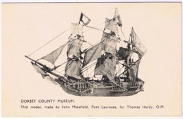 Postcard Dorset County Museum Ship Model By John Masefield For Thomas Hardy - $3.60