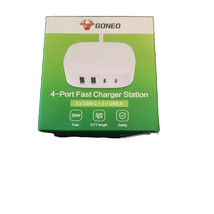 GONEO USB Charging Station, 30W PD Port, 6ft Power Cable, Multi-Device C... - $12.13