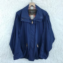 Express VTG 90s Parka Jacket Blue Utility Flannel Blanket Lined Zip Wome... - $79.19