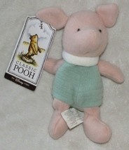 Disney Store Stuffed Plush Winnie the Pooh Piglet Bean Bag Animal Toy 8&quot; new - £20.69 GBP