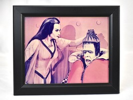 Vintage The Munsters Photo Print Framed Herman and Lily - £58.54 GBP