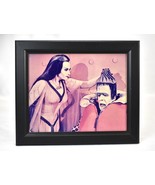 Vintage The Munsters Photo Print Framed Herman and Lily - £58.98 GBP