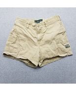 Abercrombie &amp; Fitch Shorts Womens 4 Tan Cargo Pockets Cotton Button - $34.55 CAD