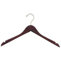 17&quot; Walnut &amp; Brass Wood Shirt/ Dress Hanger  (pack of 15) - $20.21