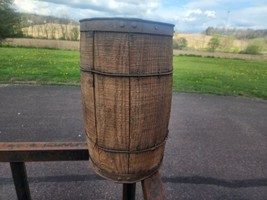 Vintage/Antique Wood Barrel / Nail Keg good for Rustic Decore 17&quot; x 10&quot; - £39.90 GBP