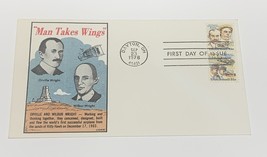 &quot;Man Takes Wings&quot; Wright Brothers Mail Cover First Day of Issue 1978 - £7.78 GBP