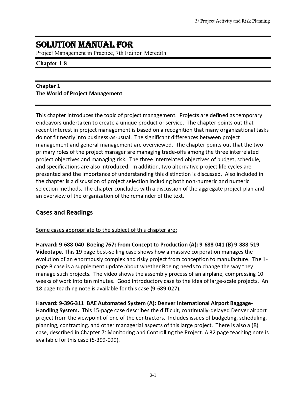 Solution Manual For Project Management in Practice, 7th Edition BY Mered... - $17.99