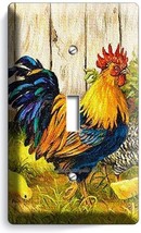 French Rooster Farm Chicken Chicks Basket Single Light Switch Wall Plate Cover - £8.58 GBP