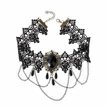 Jewelry Victorian Steampunk Style Vintage Black Lace Necklace Women Chokers Goth - £7.29 GBP+