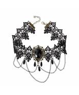Jewelry Victorian Steampunk Style Vintage Black Lace Necklace Women Chok... - £7.24 GBP+