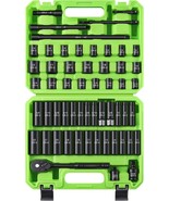 56-Piece 3/8&quot; Drive Socket Set, Sae (5/16&quot;-3/4&quot;) &amp; Metric (8Mm-22Mm), De... - $77.99